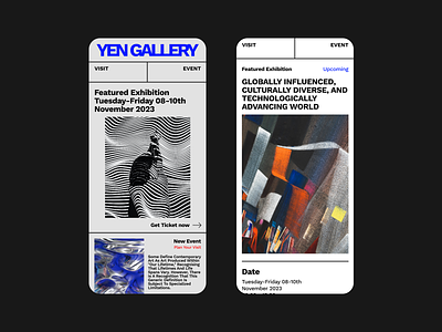Art gallery | Mobile website design app app design dailyui design mobile website mobile website design ui wap