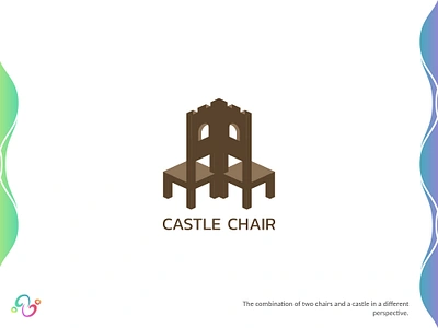 Castle Chair Logo brand design brand designer castle chair empire fortress furnishing furniture kingdom logo design logo designer logo for sale logo idea logo inspiration logomark logotype seat sit stronghold zzoe iggi