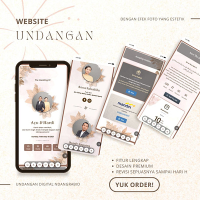 Wedding Invitation Mobile Mockup graphic design