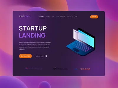 Tech Company Ux design company design designs figma graphic design hero section logo tech ui ux