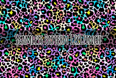 Colorful Leopard Print Seamless Pattern, Colorful Pattern abstract animal colorful fabric graphic design illustration leopard leopard print leopard texture paper pattern seamless pattern sublimation sublimation png t shirt design textile texture watercolor