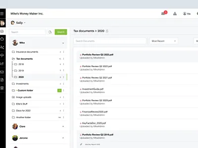 Document Management app app design clean documents interface platform ui upload ux