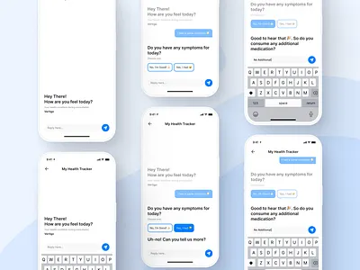 Healthcare App - Mobile Design ai ai chat chat doctor doctor app health health care health status healthcare app nurse text ui ui design ui screen
