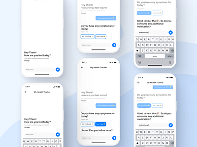 Healthcare App - Mobile Design ai ai chat chat doctor doctor app health health care health status healthcare app nurse text ui ui design ui screen