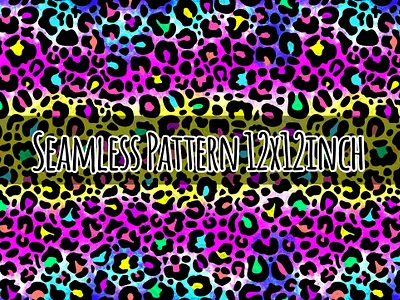 Leopard Seamless Pattern, Hand Drawn Colorful Leopard Paper colorful colorful leopard fabrict gradient graphic design hand drawn illustration leopard pattern print seamless seamless pattern sublimation sublimation png t shirt t shirt design textile texture wall art wall print
