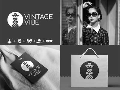 Logo, bag, tag, label for clothing store Vintage vibe branding design graphic design illustration illustrator logo logo design vector