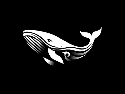 WHALE animal branding design fish graphic design icon identity illustration logo ocean sea ui vector wave whale whales