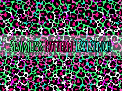 Pink Green Leopard Seamless Pattern, Colorful Leopard Paper abstract cheetah fabric graphic design green illustration leopard pattern pink print seamless pattern sublimation sublimation png t shirt design textile textile design texture wall art wall print