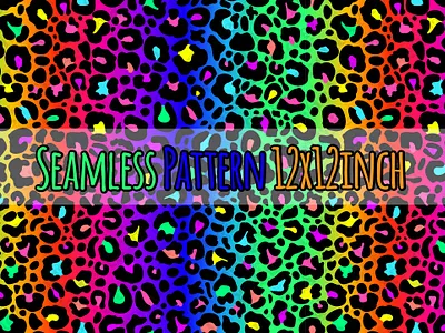 Leopard Seamless Pattern, Colorful Gradient Leopard Print cheetah colorful digital art fabric gradient graphic design illustration leopard paper pattern seamless seamless pattern sublimation sublimation png t shirt design textile texture