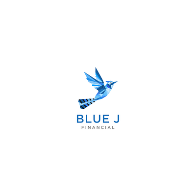 Blue J bird logo animation branding graphic design logo