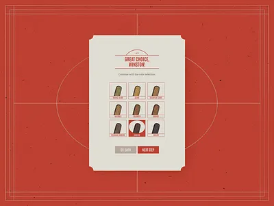 Cigar's Color Selection in a Multi-step Form | Fumers Club art deco ui card card ui checkbox input checkboxes cigars taste profile form input multi step form retro ui taste profile vintage ui