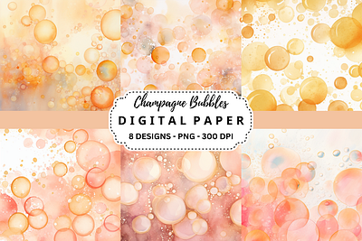 Watercolor Champagne Bubbles Background tumbler wrap