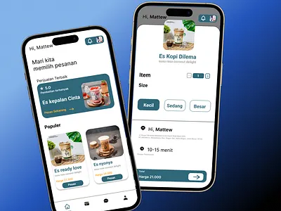 iCE Cofee Apps branding graphic design ui