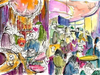 ARTIFICAL SPACE architecture comic design hand drawn illustration ink sketch sketchbook starbuck travelsketch