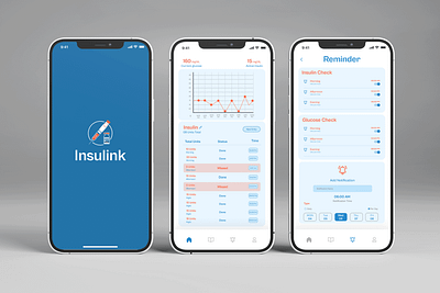 Managing Your Diabetes with Ease 3d animation blue branding clean design figma graphic design logo minimal mobile app mobile ui motion graphics simple ui ux