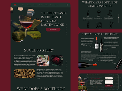 Landing page for the winery "RIMON" design ui ux