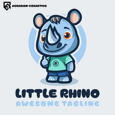 Little Rhino with Green Shirt fun