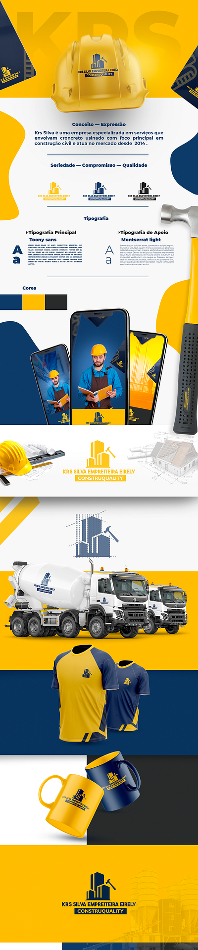 Identidade Visual para KRS Silva Empreiteira branding graphic design identidade visual logo