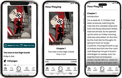 Book reading App: Midnight Babel app design ebooks mobile ui
