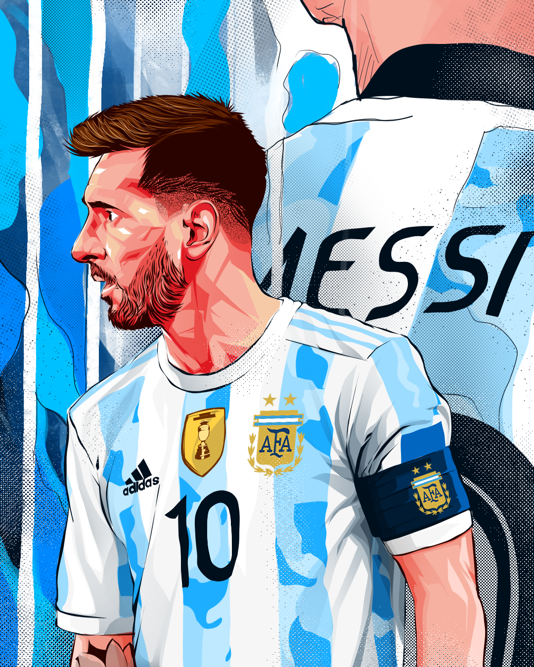 Messi argentina artwork design football footballart footballillustrated goat illustration illustrations leomessi messi messiartwork sports sports art sports design sportsillustrated vector