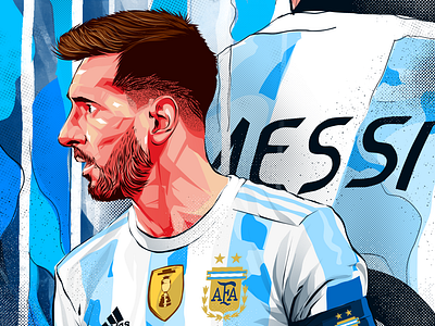 Messi argentina artwork design football footballart footballillustrated goat illustration illustrations leomessi messi messiartwork sports sports art sports design sportsillustrated vector