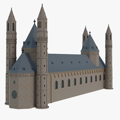 Cathedral 3d architecture building cathedral illustration