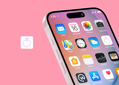DailyUI #005 - App Icon dailyui design figma icon jewellery pink ui ux vector