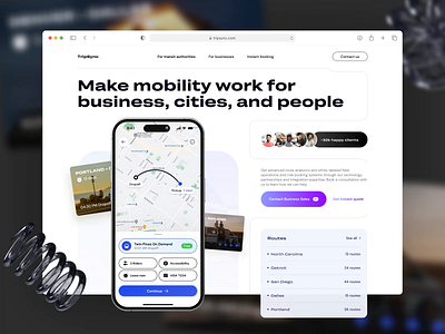 UX/UI Bus Mobility App For Business Journeys (Corporate Taxi) animated app bus business business taxi dark hero section journey maas mobile app mobility navigation public transport taxi transportation travel ui ux vehicle webdesign