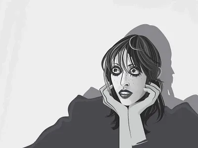 Shelley actress adobe illustrator character character design girl graphic arts graphic design illustration inspiration monochrome vector woman