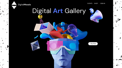 DigitalMosaic 3d graphic design ui