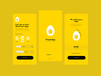 Daily UI - Countdown Timer app clean countdown timer daily dailyui egg eggs level minimal modern splash screen time timer