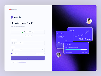 Sign Up / Login Screen UI design landing page login minimal signup ui ui design uidesign uiux ux web website