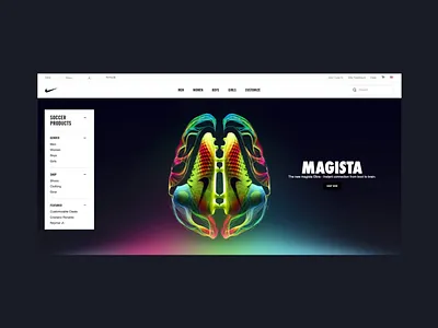 Nike Magista branding design digital interface ui ux web