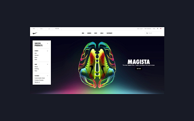 Nike Magista branding design digital interface ui ux web