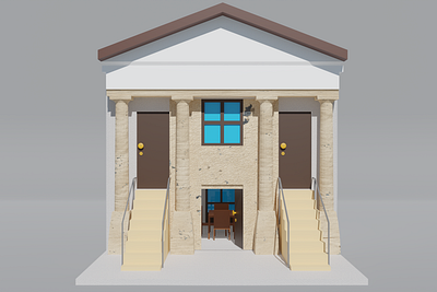 Modern building 3d architecture building house illustration