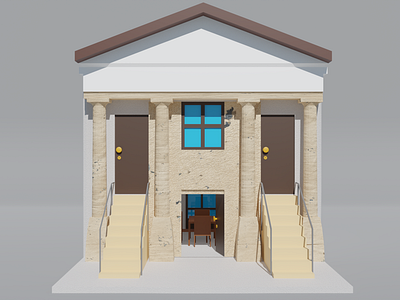 Modern building 3d architecture building house illustration