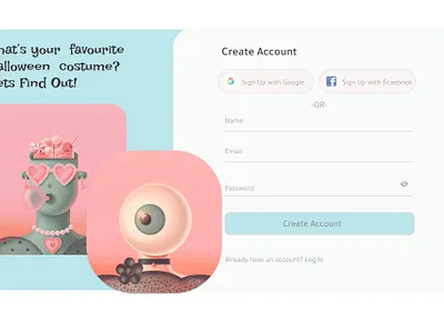 Sign Up page dailyui halloween sign up ui
