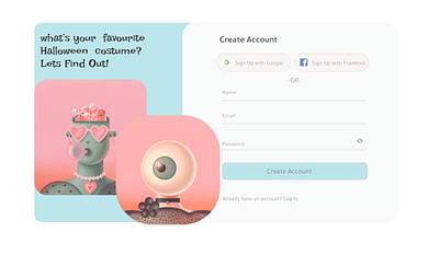 Sign Up page dailyui halloween sign up ui