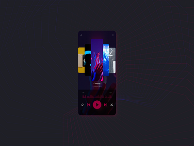 #DailyUI Music Player 3d animation beautiful branding creative daily ui dark dark vibes design graphic design mobile modern motion graphics music music player player simple ui unique ux