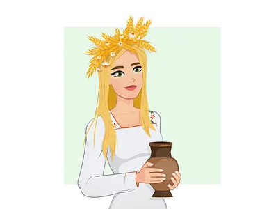 2d character for the AUCHANRUSSIA concept 2d auchanrussia cartoon character game illustration vector woman