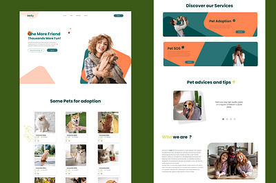 Molly : Pets adoption website design figma ui uxdesign webdesign