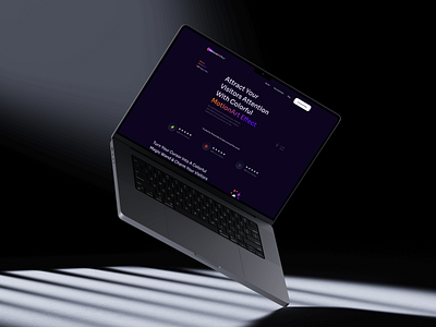 Motion Art Effect - Landing Page For Wordpress Plugin colorful dark design elementor figma gradient landing page plugin ui ux web design website website design wordpress