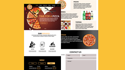 Pizza website 3d animation branding design graphic design illustration logo motion graphics ui ui design user interface vector web design