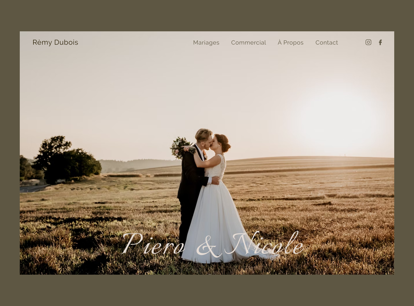 Example of Webdesign for a wedding photographer