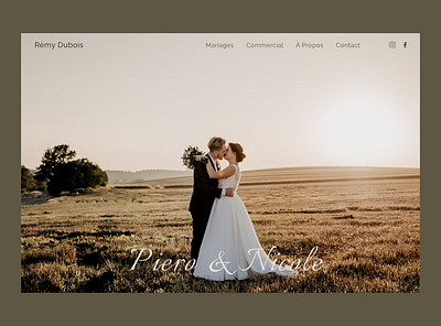 Webdesign for a wedding photographer ui design webdesign