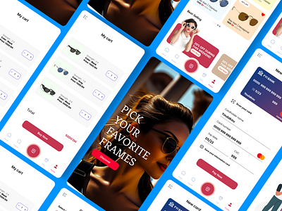 Buy Online Glasses App Design figma modern design uiux design