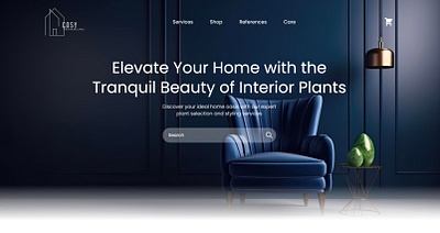 CosyParadise: Interior Design & Plant Shop branding design figma typography ui ux webdesign