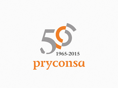 Pryconsa 50 aniversario 50 aniversario branding design graphic design logo pryconsa ui vector