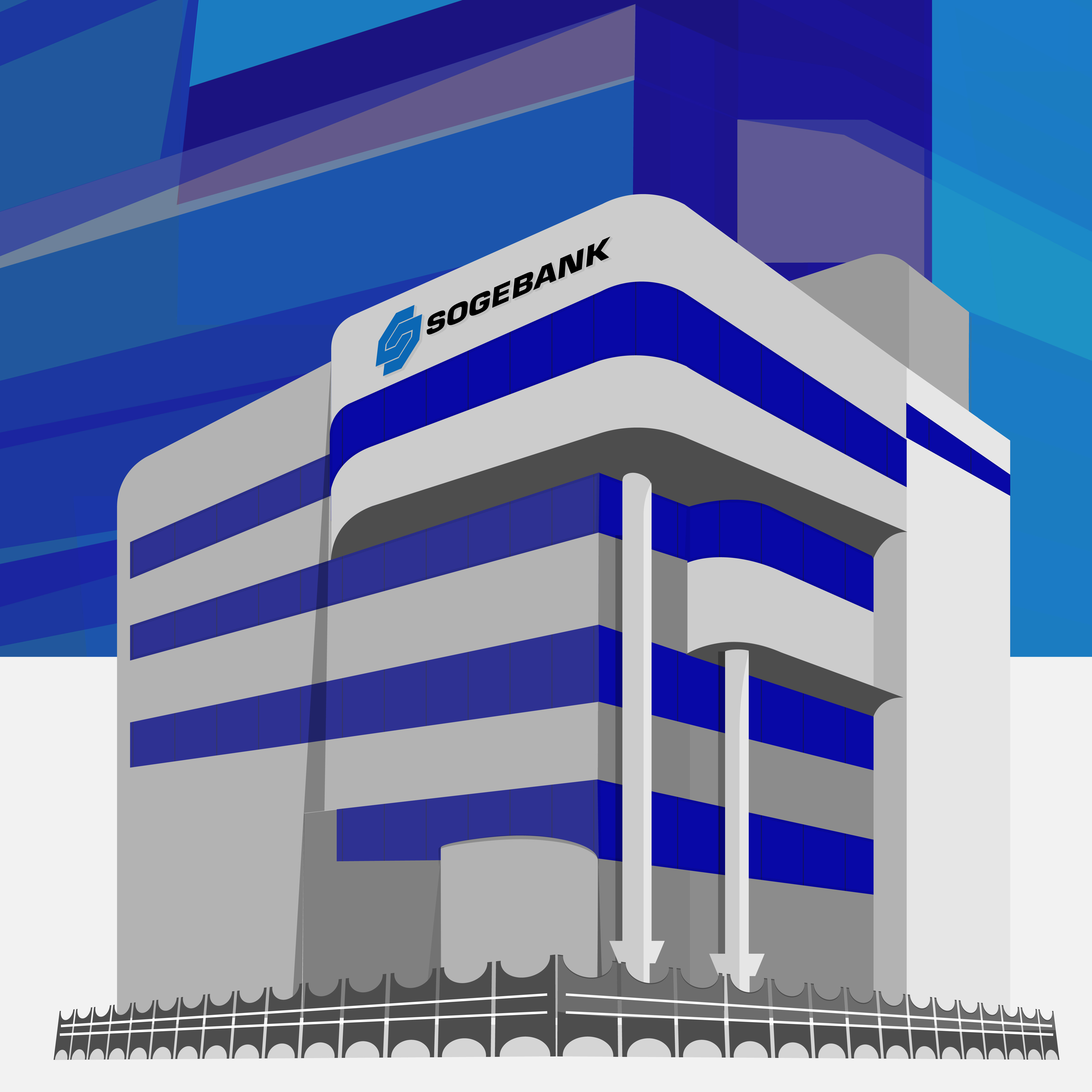 Building illustration adobe illustrator bank creativity design finance freelance freelancing haiti illustration minimaslist