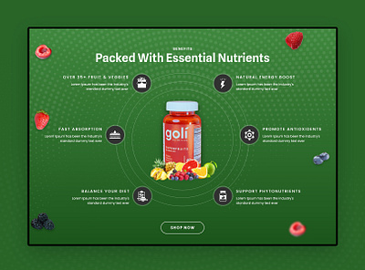 Essential Nutrients for Packed Juice Company benefits graphic design web design website